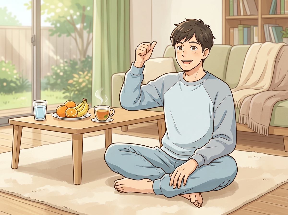 Professional illustration for article section about: 初心者におすすめの超回復活用法. 日本人が理解しやすい自然で親しみやすい画像。写真のようなリア